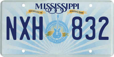 MS license plate NXH832