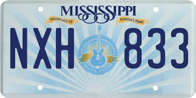 MS license plate NXH833