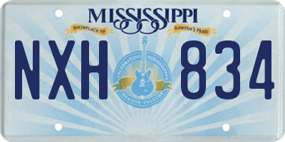 MS license plate NXH834
