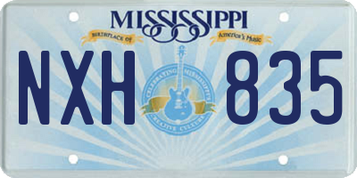 MS license plate NXH835