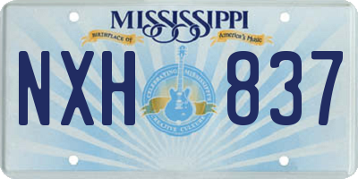 MS license plate NXH837
