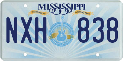 MS license plate NXH838