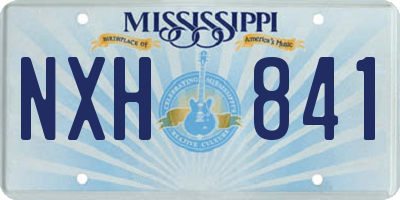 MS license plate NXH841