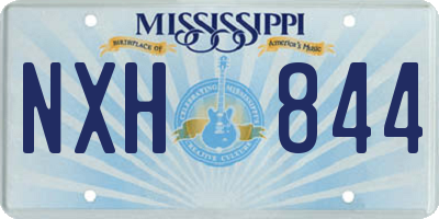 MS license plate NXH844