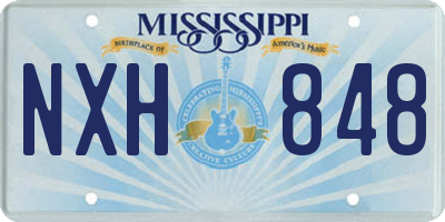 MS license plate NXH848