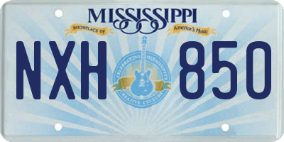 MS license plate NXH850