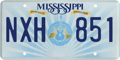 MS license plate NXH851