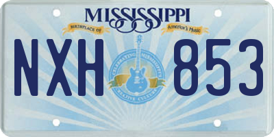 MS license plate NXH853