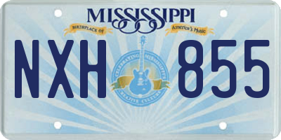 MS license plate NXH855