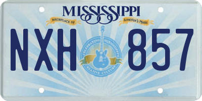 MS license plate NXH857