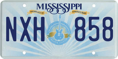 MS license plate NXH858