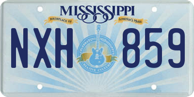 MS license plate NXH859