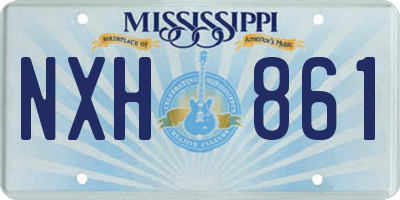 MS license plate NXH861