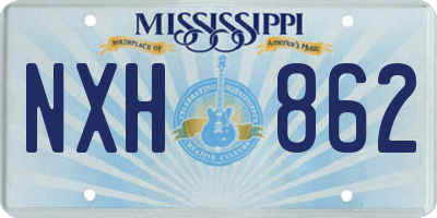 MS license plate NXH862