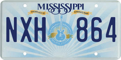 MS license plate NXH864