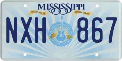 MS license plate NXH867