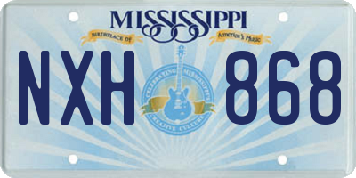 MS license plate NXH868