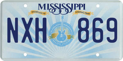 MS license plate NXH869