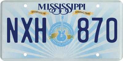 MS license plate NXH870