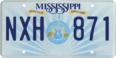 MS license plate NXH871