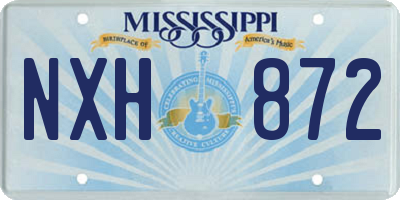 MS license plate NXH872