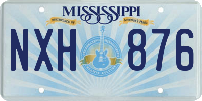 MS license plate NXH876