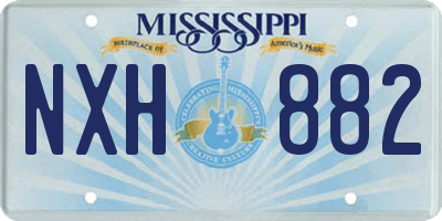 MS license plate NXH882