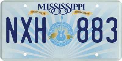 MS license plate NXH883