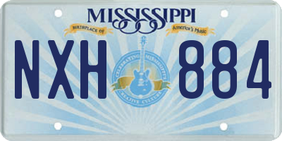 MS license plate NXH884