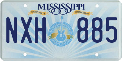 MS license plate NXH885