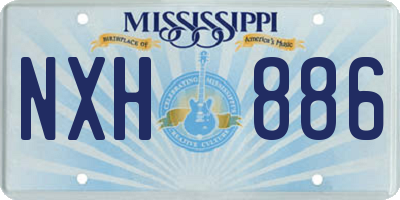 MS license plate NXH886