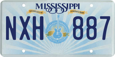 MS license plate NXH887