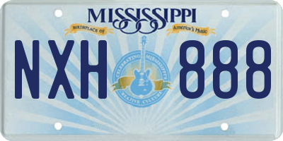 MS license plate NXH888