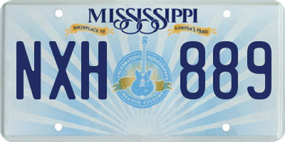 MS license plate NXH889