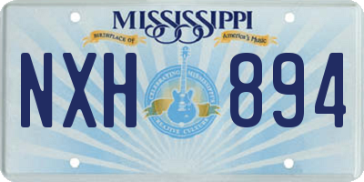 MS license plate NXH894
