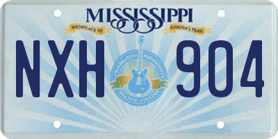 MS license plate NXH904