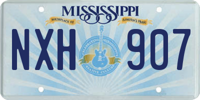 MS license plate NXH907