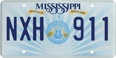 MS license plate NXH911