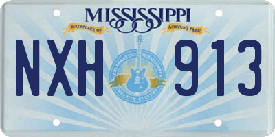 MS license plate NXH913