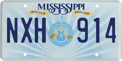 MS license plate NXH914
