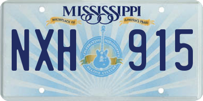 MS license plate NXH915
