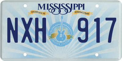 MS license plate NXH917