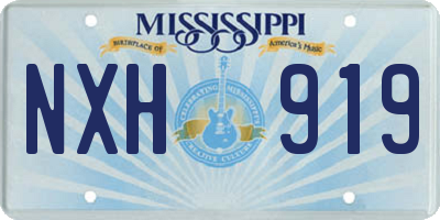 MS license plate NXH919