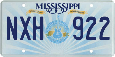 MS license plate NXH922