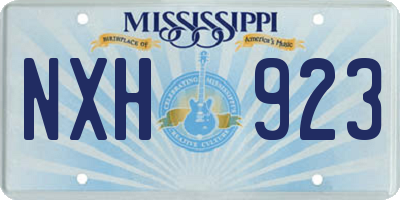 MS license plate NXH923
