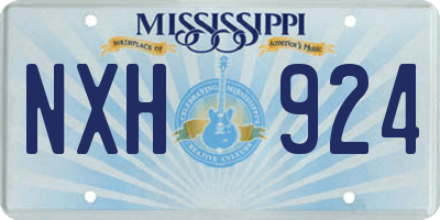 MS license plate NXH924