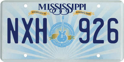 MS license plate NXH926