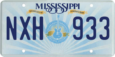 MS license plate NXH933