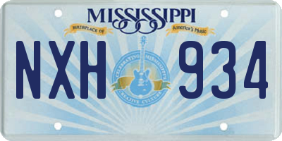 MS license plate NXH934