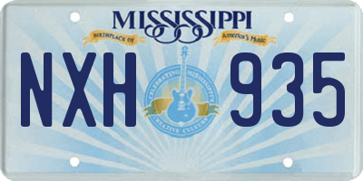 MS license plate NXH935